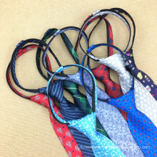 Skinny School Uniforms Adjustable Party Zipper Handmade Silk Tie